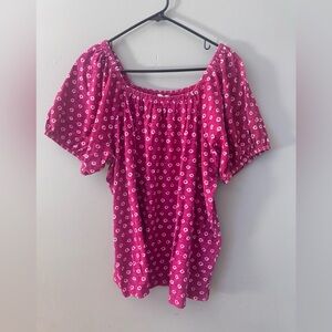 Style & Co. Fuchsia Floral Women's Blouse